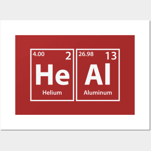 Heal (He-Al) Periodic Elements Spelling Posters and Art